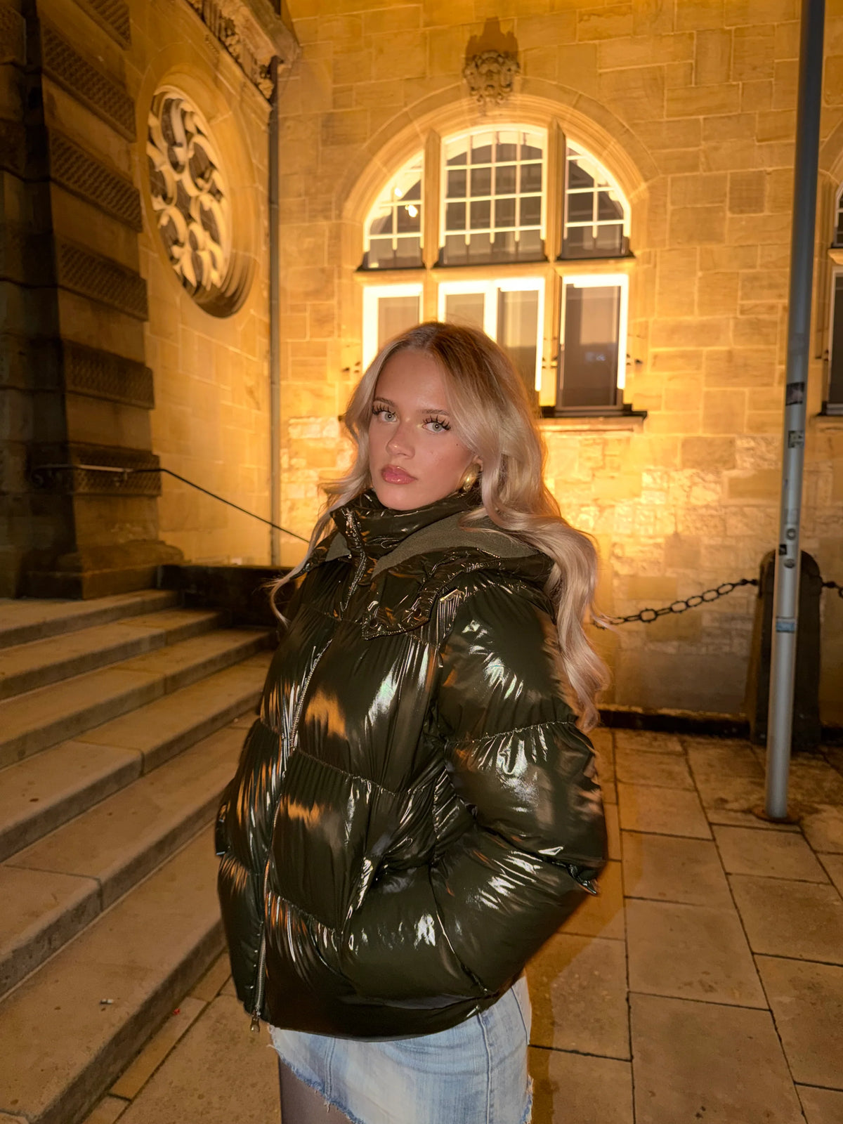 Premium Pufferjacke - Olivegrün