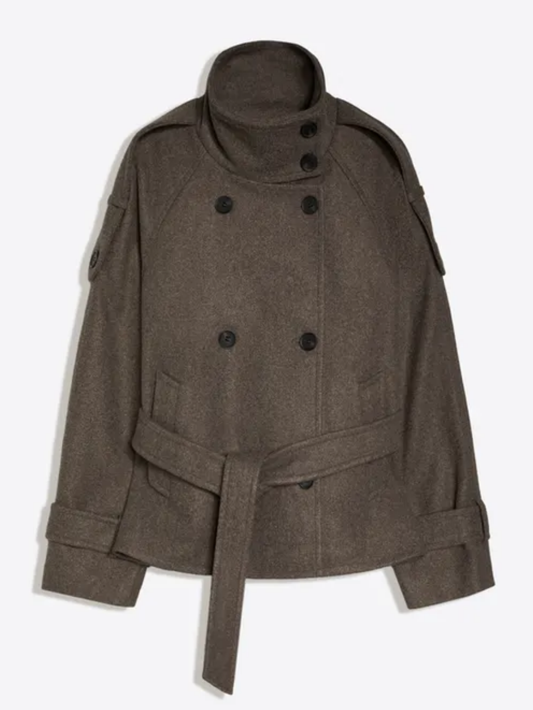 Funnel Neck Trench Jacke Coffe